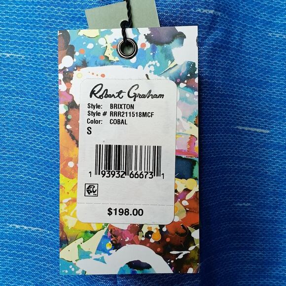 Robert Graham Mens Classic Fit Brixton Long Sleeves Button Up Flip Cuff Shirt - Picture 14 of 15